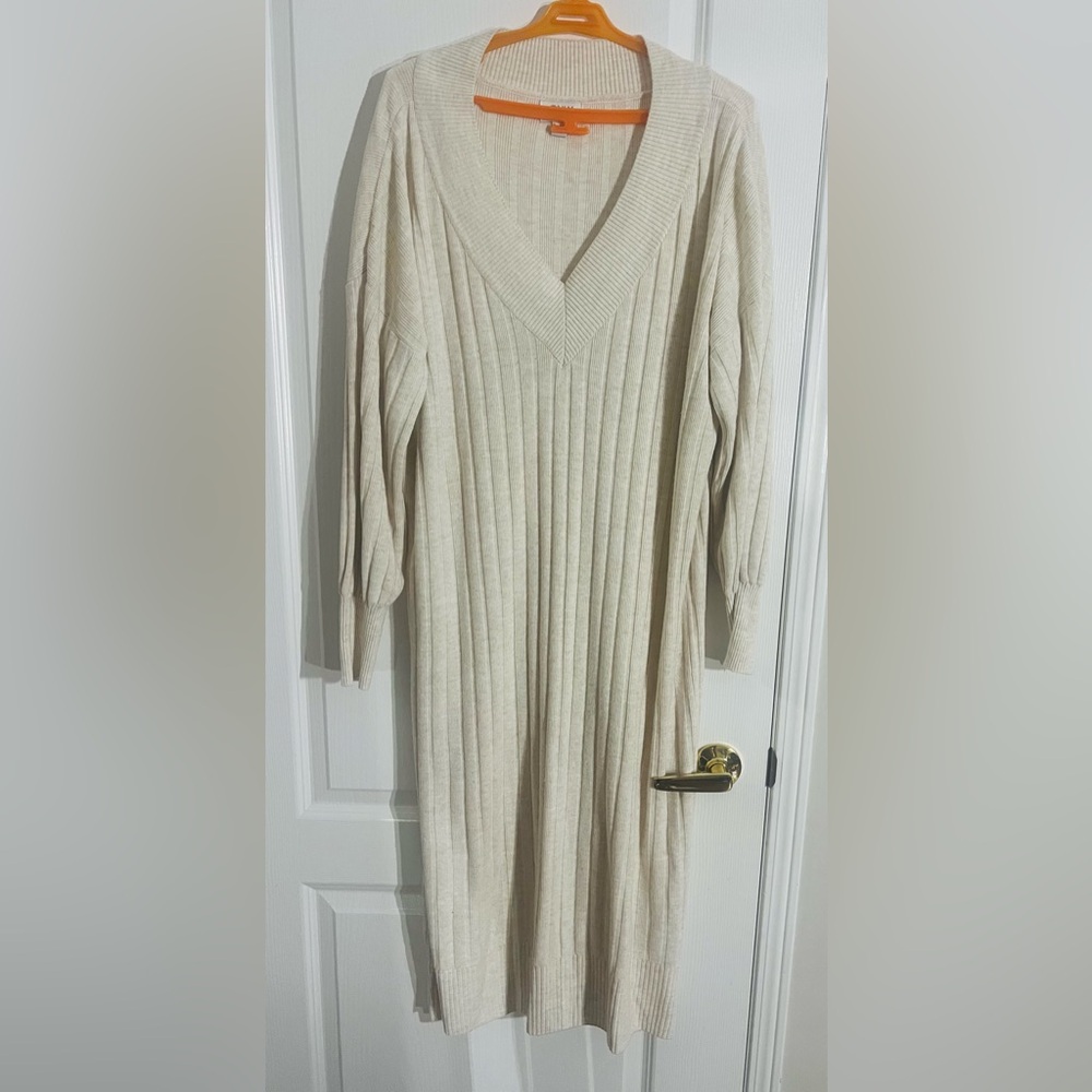 Only Cream Long Sleeve Dress